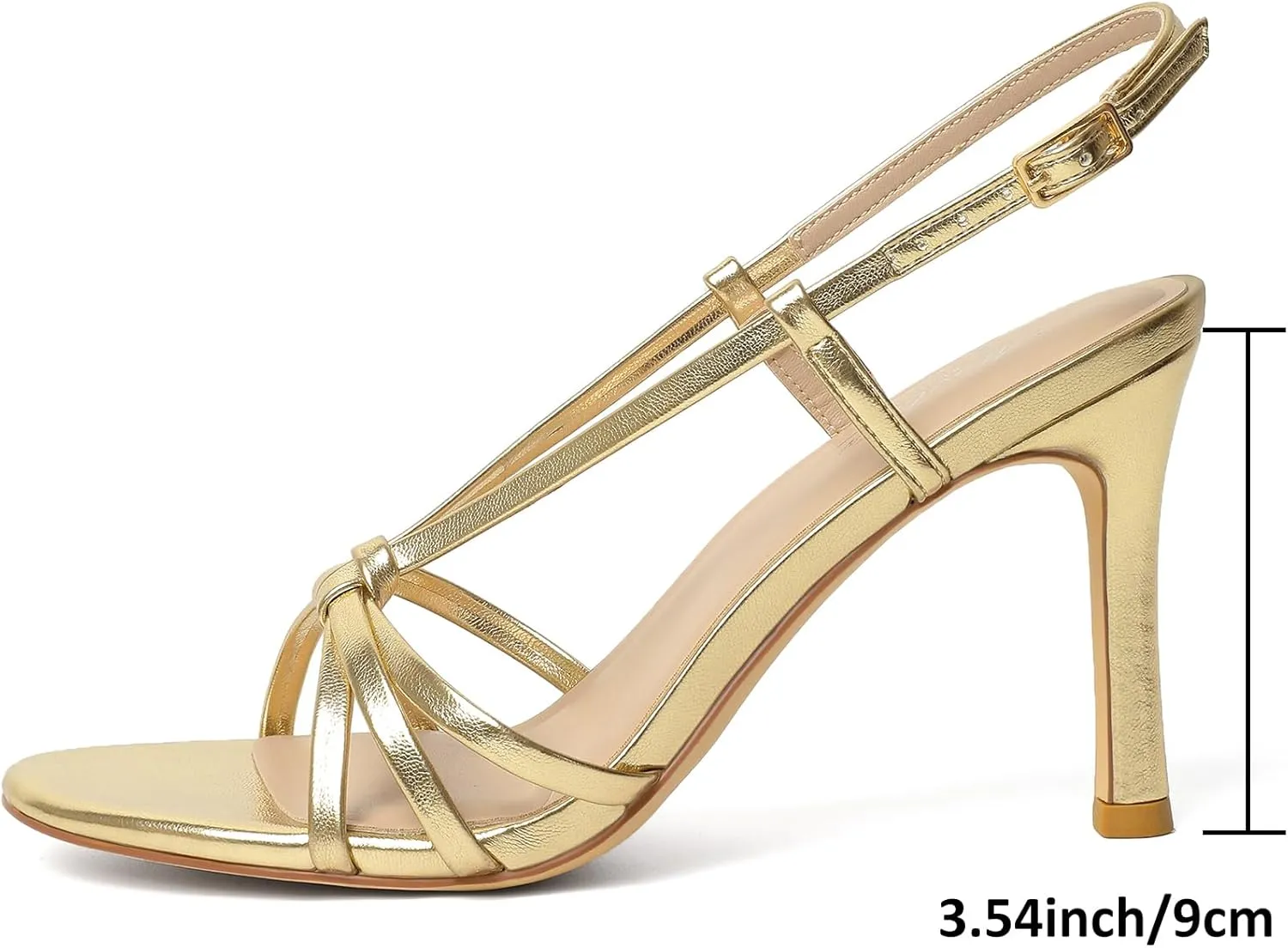 Mostrin Heels For Women Sexy Strappy Heels Comfortable Ankle Strap Heel Open Toe Stiletto High Heeled Sandals For Party,Night Out,Daily