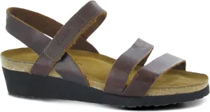 NAOT Kayla Women's Sandals – 3-Strap Support with Backstrap, Cork-Latex Footbed, Arch Support – Comfortable for All-Day Walking Buffalo Leather 10-10.5 N-M US