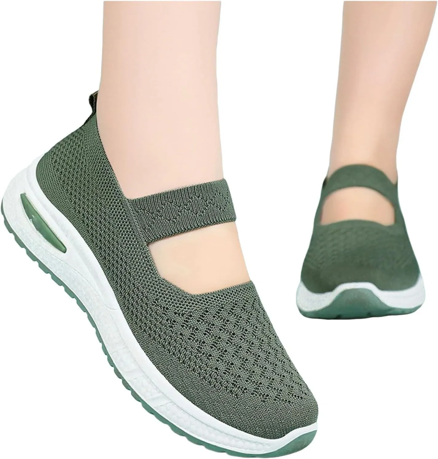 Orthopedic Shoes for Women,Zapatos Ortopédicos para Mujer,Women's Woven Orthopedic Breathable Soft Shoes,Hands Free Slip in Sneakers,Slip on Arch Support Walking Shoes,Knitted Fabric Mesh Sneakers