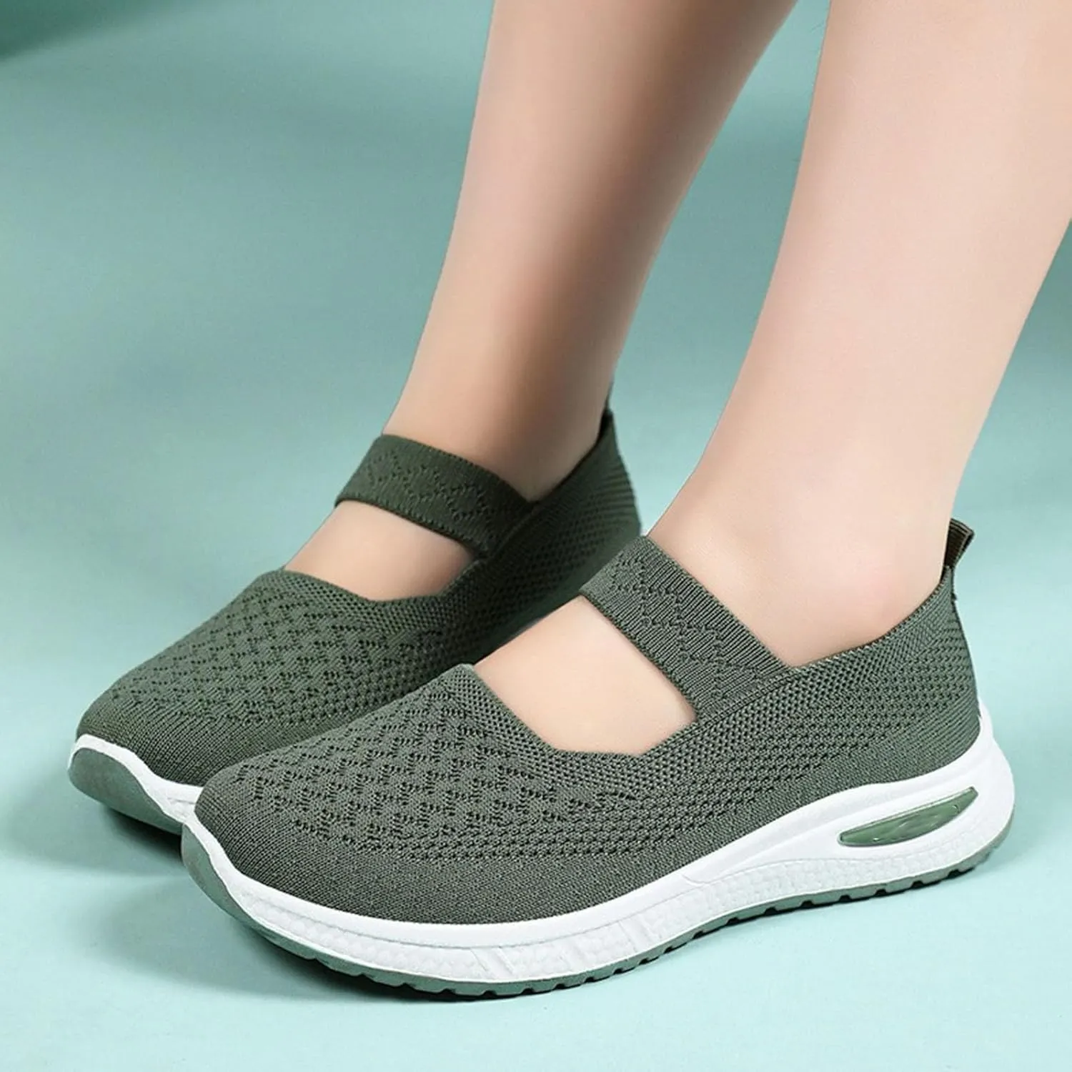 Orthopedic Shoes for Women,Zapatos Ortopédicos para Mujer,Women's Woven Orthopedic Breathable Soft Shoes,Hands Free Slip in Sneakers,Slip on Arch Support Walking Shoes,Knitted Fabric Mesh Sneakers