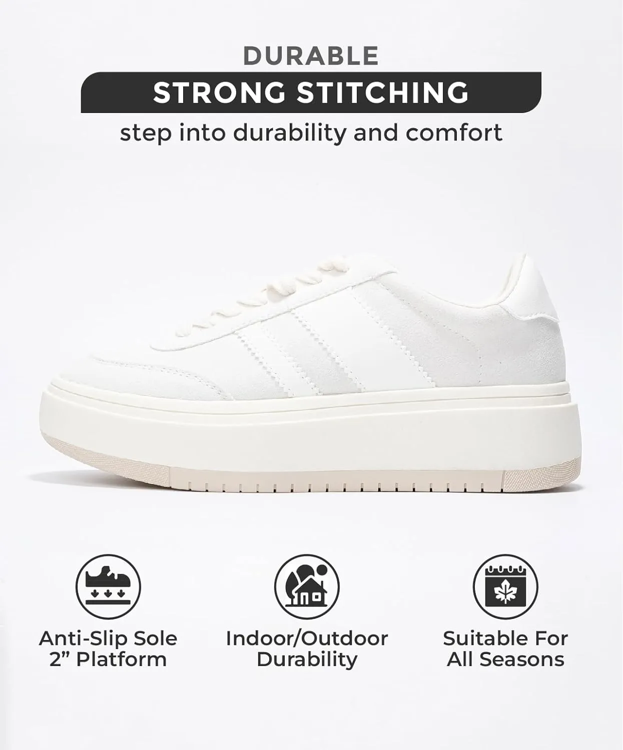 Project Cloud Platform Sneakers for Women - Lightweight Memory Foam Insole Fashion Sneakers for Women Footwear - Non-Slip Womens Sneakers Platform Shoes Women's Fashion (Nita)