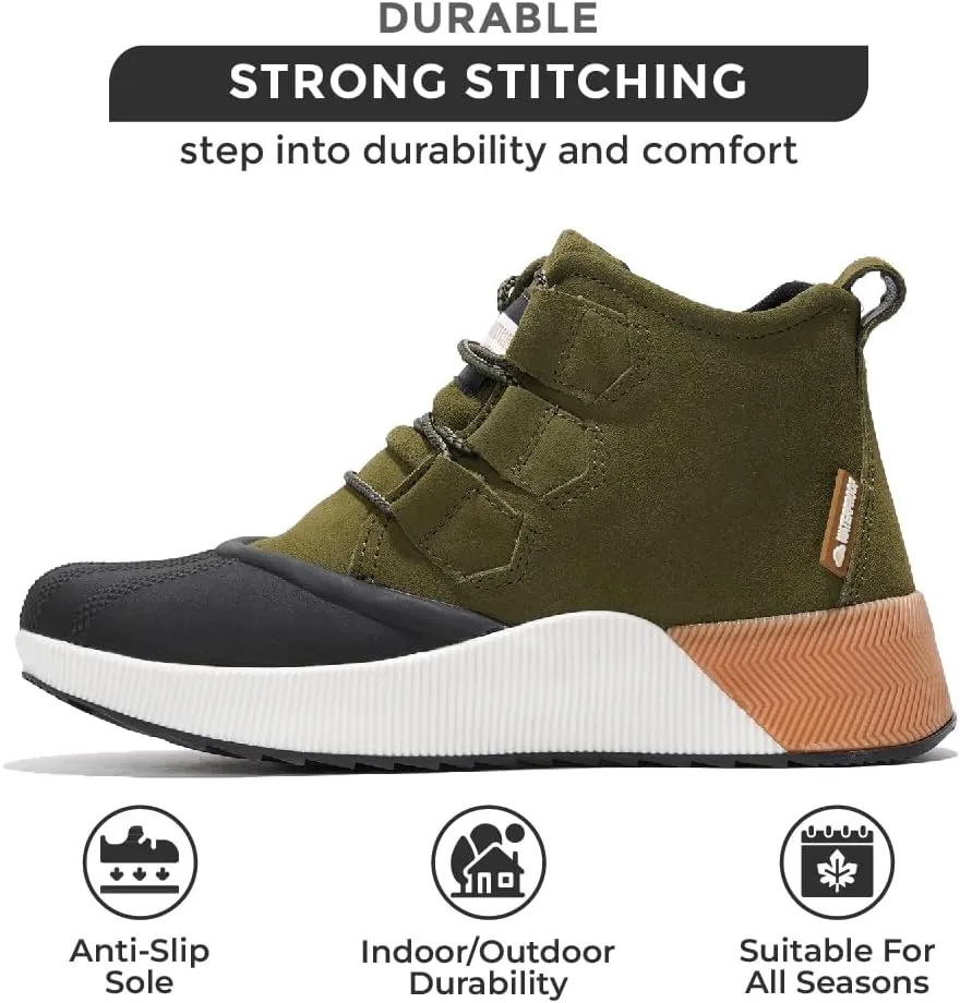 Project Cloud Waterproof Snow Boots for Women - Memory Foam Insole Non-Slip Womens Snow Boots & Winter Shoes with Shoe Lace - Lightweight Indoor Outdoor Shoes