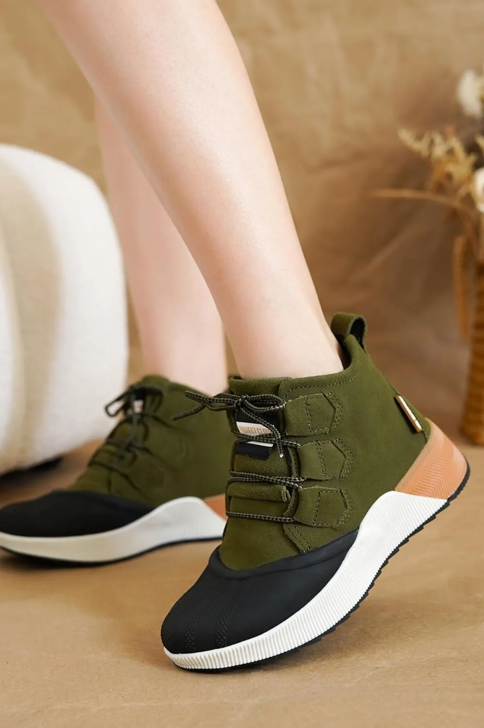 Project Cloud Waterproof Snow Boots for Women - Memory Foam Insole Non-Slip Womens Snow Boots & Winter Shoes with Shoe Lace - Lightweight Indoor Outdoor Shoes