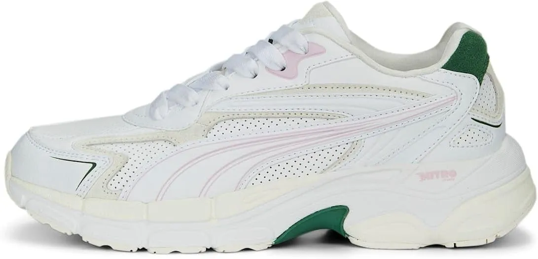 PUMA Womens Teveris Nitro Preppy Lace Up Sneakers Shoes Casual - White - Size 8.5 M