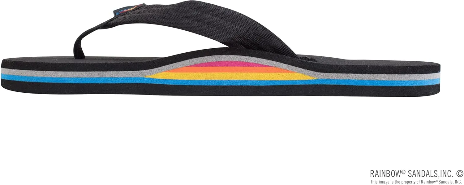 Rainbow Sandals Women’s Single Layer Classic Rubber w/EVA Filled Nylon Strap