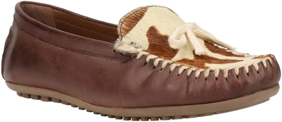 ROPER Womens Lilly Leopard Moccasins Flats Casual - Brown