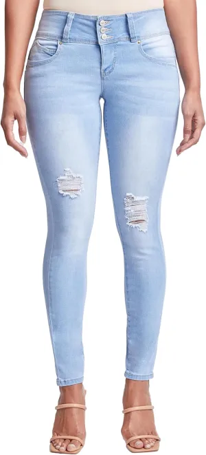 Royalty For Me Womens YMI Jeans Women's Sustainable Wannabettabutt Skinny Jeans