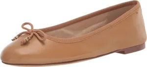 Sam Edelman Felicia Luxe Buff Tan Slip On Round Toe Flexible Wide Ballet Flats