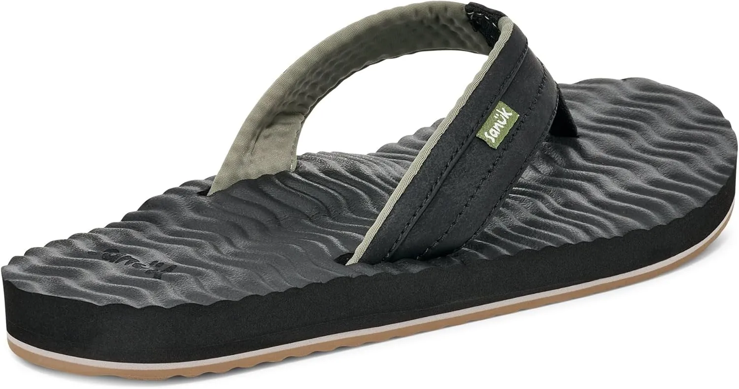 Sanuk Mens Ziggy Plush | Flip Flops for Men | Mens Sandals | Beach Sandals | Supportive & Lightweight | Comfort Footbed