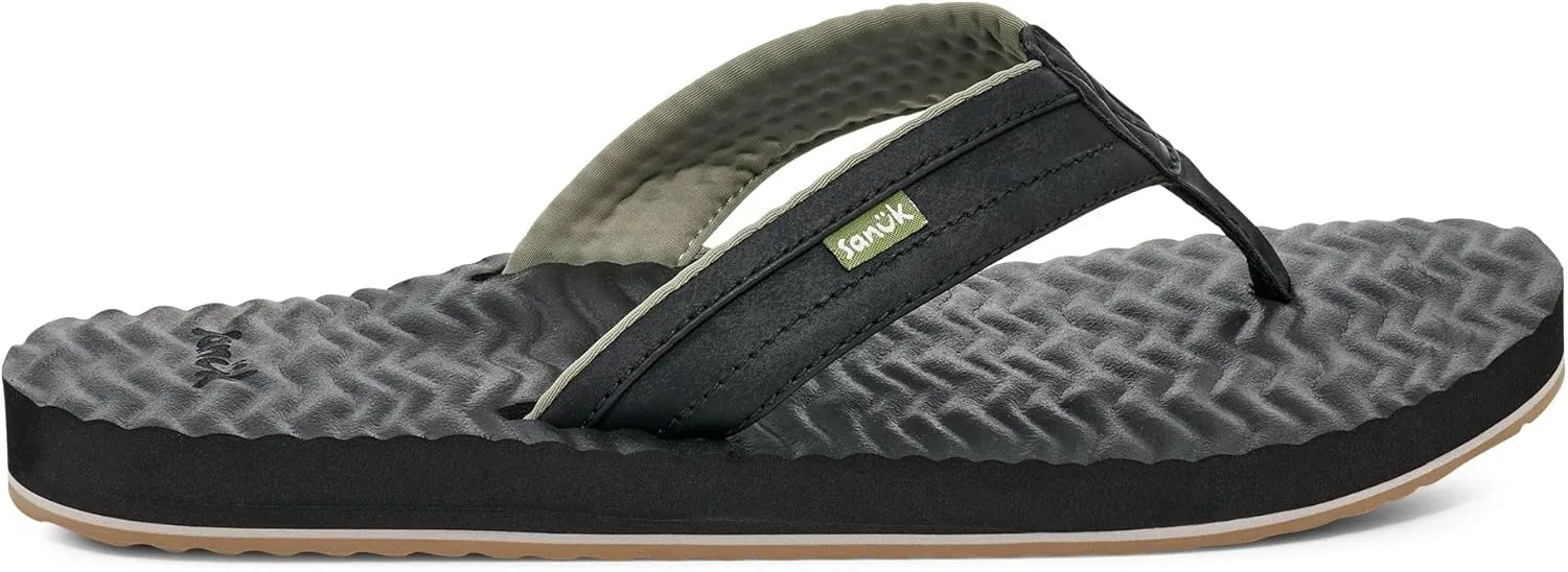 Sanuk Mens Ziggy Plush | Flip Flops for Men | Mens Sandals | Beach Sandals | Supportive & Lightweight | Comfort Footbed