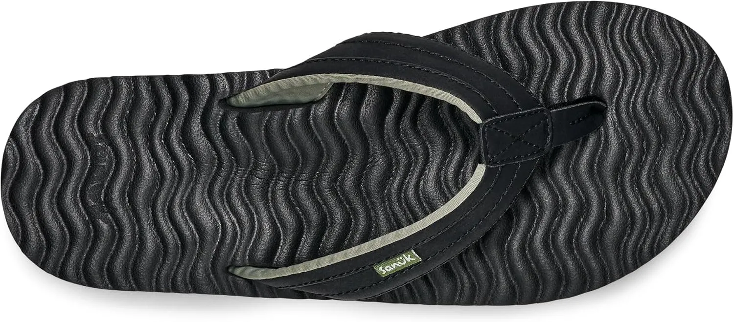Sanuk Mens Ziggy Plush | Flip Flops for Men | Mens Sandals | Beach Sandals | Supportive & Lightweight | Comfort Footbed