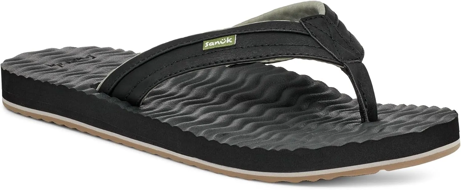 Sanuk Mens Ziggy Plush | Flip Flops for Men | Mens Sandals | Beach Sandals | Supportive & Lightweight | Comfort Footbed
