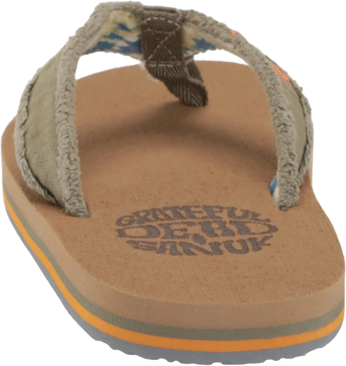 Sanuk Unisex-Child Fraidy Stacker X Grateful Dead Flip-Flop