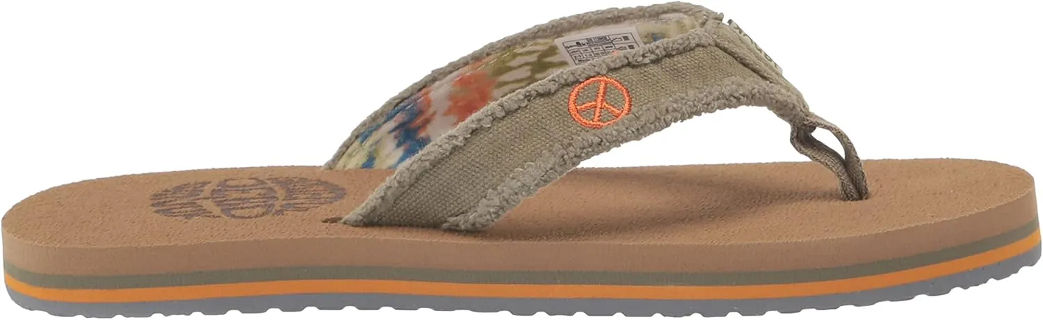 Sanuk Unisex-Child Fraidy Stacker X Grateful Dead Flip-Flop
