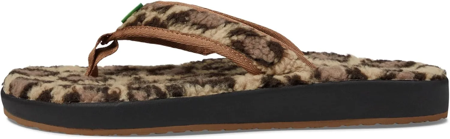 Sanuk Women's Furreal St Cheetah Flip-Flop