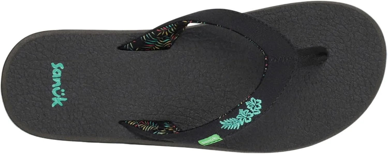 Sanuk Yoga Paradise II | Flip Flops for Women | Yoga Sandals For Women | Women's Beach Sandals | Memory Foam Footbed