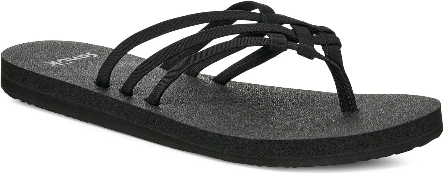 Sanuk Yoga Sandy II | Flip Flops for Women | Yoga Sandals For Women | Women's Beach Sandals | Memory Foam Footbed