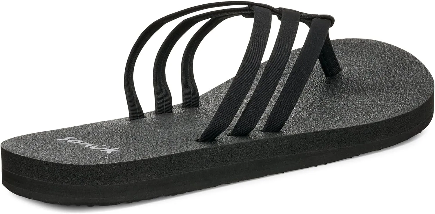 Sanuk Yoga Sandy II | Flip Flops for Women | Yoga Sandals For Women | Women's Beach Sandals | Memory Foam Footbed