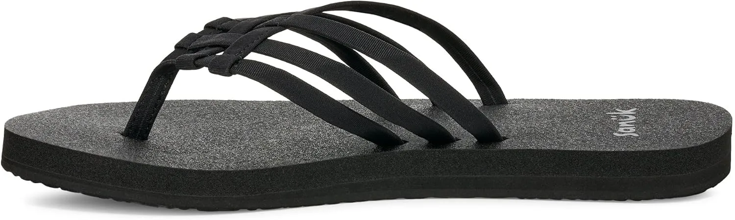 Sanuk Yoga Sandy II | Flip Flops for Women | Yoga Sandals For Women | Women's Beach Sandals | Memory Foam Footbed
