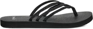 Sanuk Yoga Sandy II Sparkle | Flip Flops for Women | Yoga Sandals For Women | Women's Beach Sandals | Memory Foam Footbed