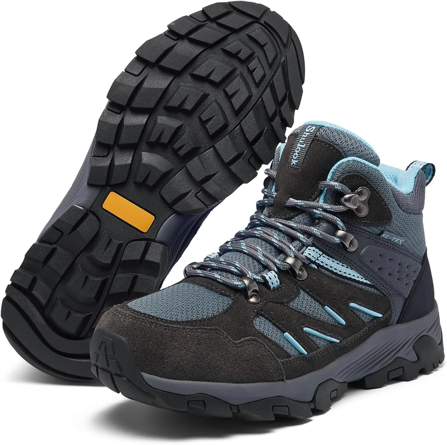 SHULOOK Women's Waterproof Hiking Boots Outdoor Trekking Camping Trail Hiking Boots