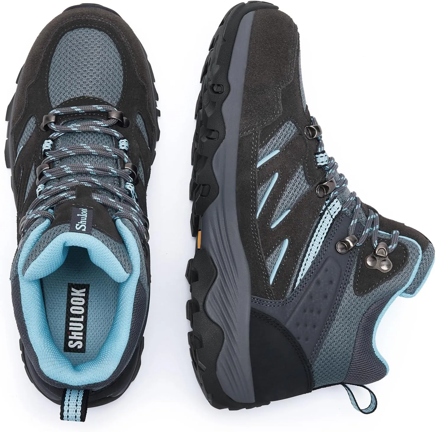 SHULOOK Women's Waterproof Hiking Boots Outdoor Trekking Camping Trail Hiking Boots
