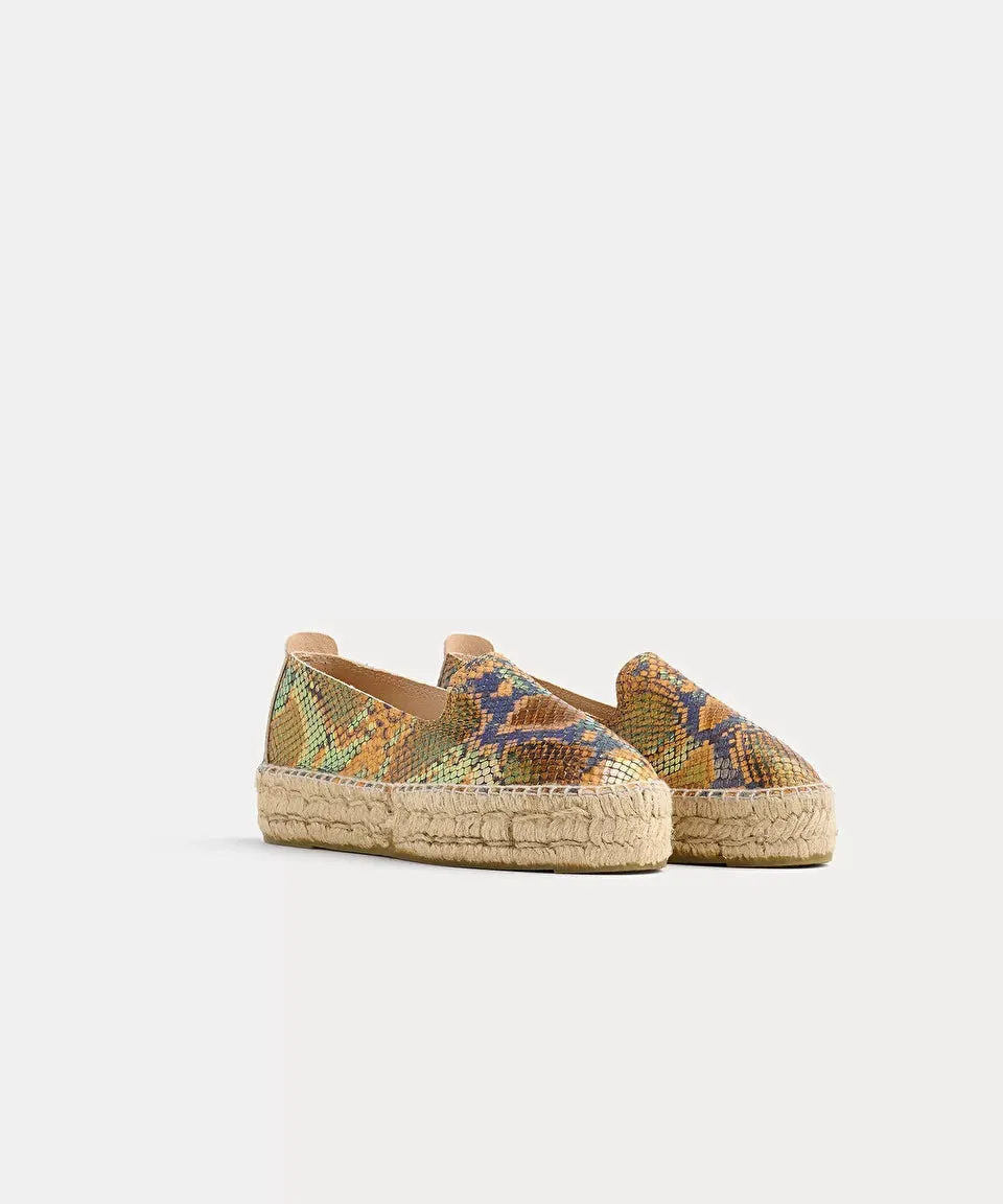 Snake Print Espadrilles
