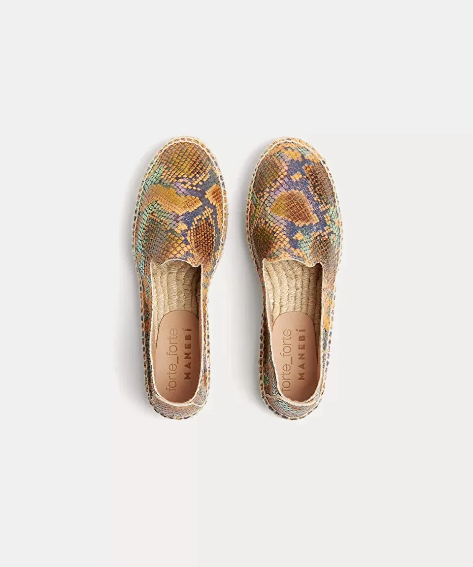Snake Print Espadrilles