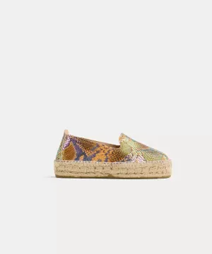 Snake Print Espadrilles