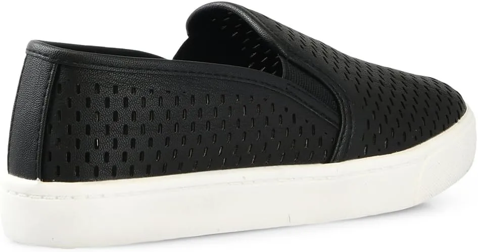 Soda Croft ~ Slip On Perforated Double Layer Foam Padded Cushion Sock Fashion Sneakers