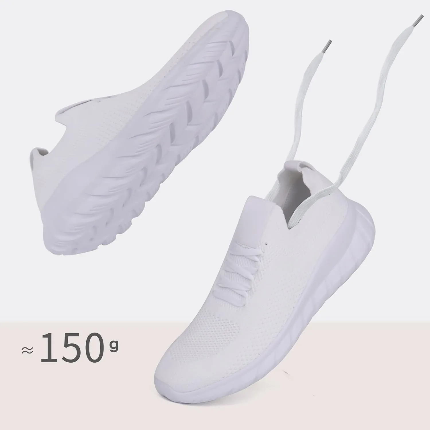 starmerx Womens Plus-Size Slip-On Knit Sneakers Comfortable Lightweight Tennis Shoes Walking Shoes Size 12 13 14 15 US
