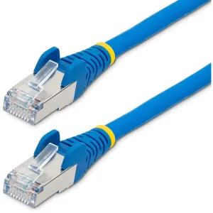 StarTech.com 15ft CAT6a Ethernet Cable - Low Smoke Zero Halogen (LSZH) - 10 Gigabit 500MHz 100W PoE RJ45 S/FTP Blue Network Patch Cord Snagless w/Strain Relief (NLBL-15F-CAT6A-PATCH)