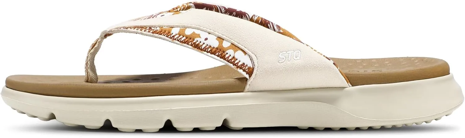 STQ Orthopedic Flip Flops for Women | Memory Foam Flip-flops for Plantar Fasciitis with Arch Support Pain Relief