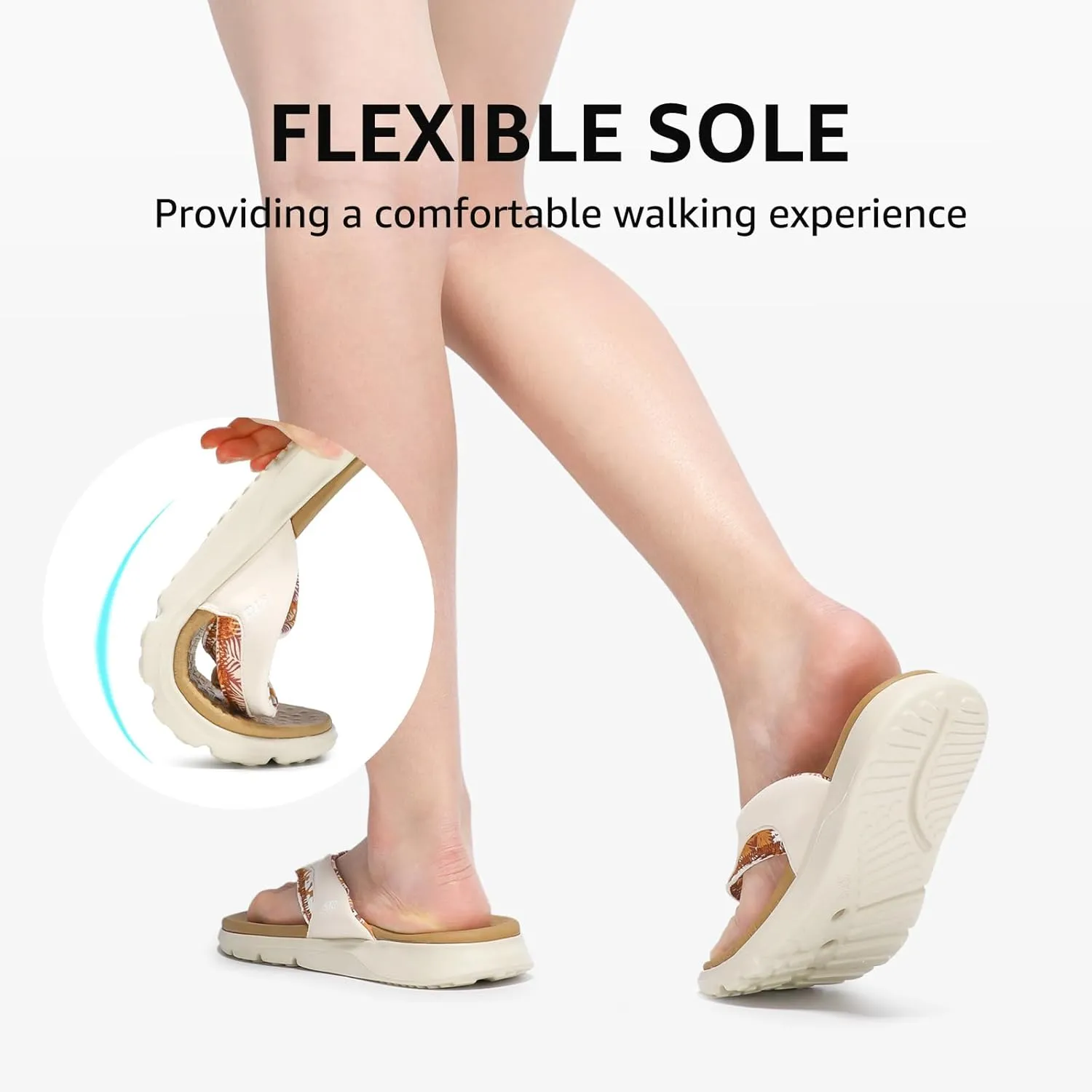 STQ Orthopedic Flip Flops for Women | Memory Foam Flip-flops for Plantar Fasciitis with Arch Support Pain Relief