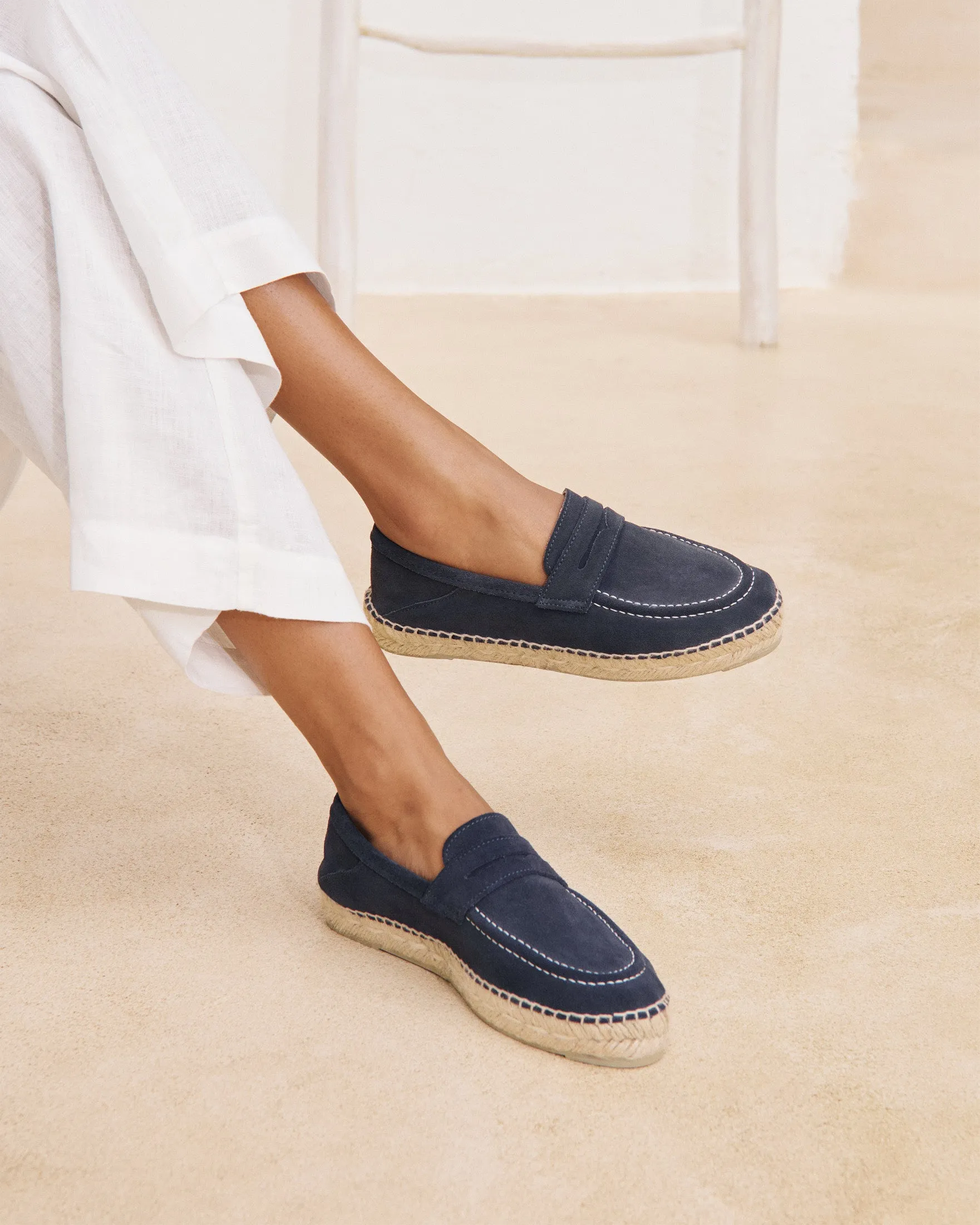 Suede Loafers Espadrilles - K15LW - Hamptons Patriot Blue