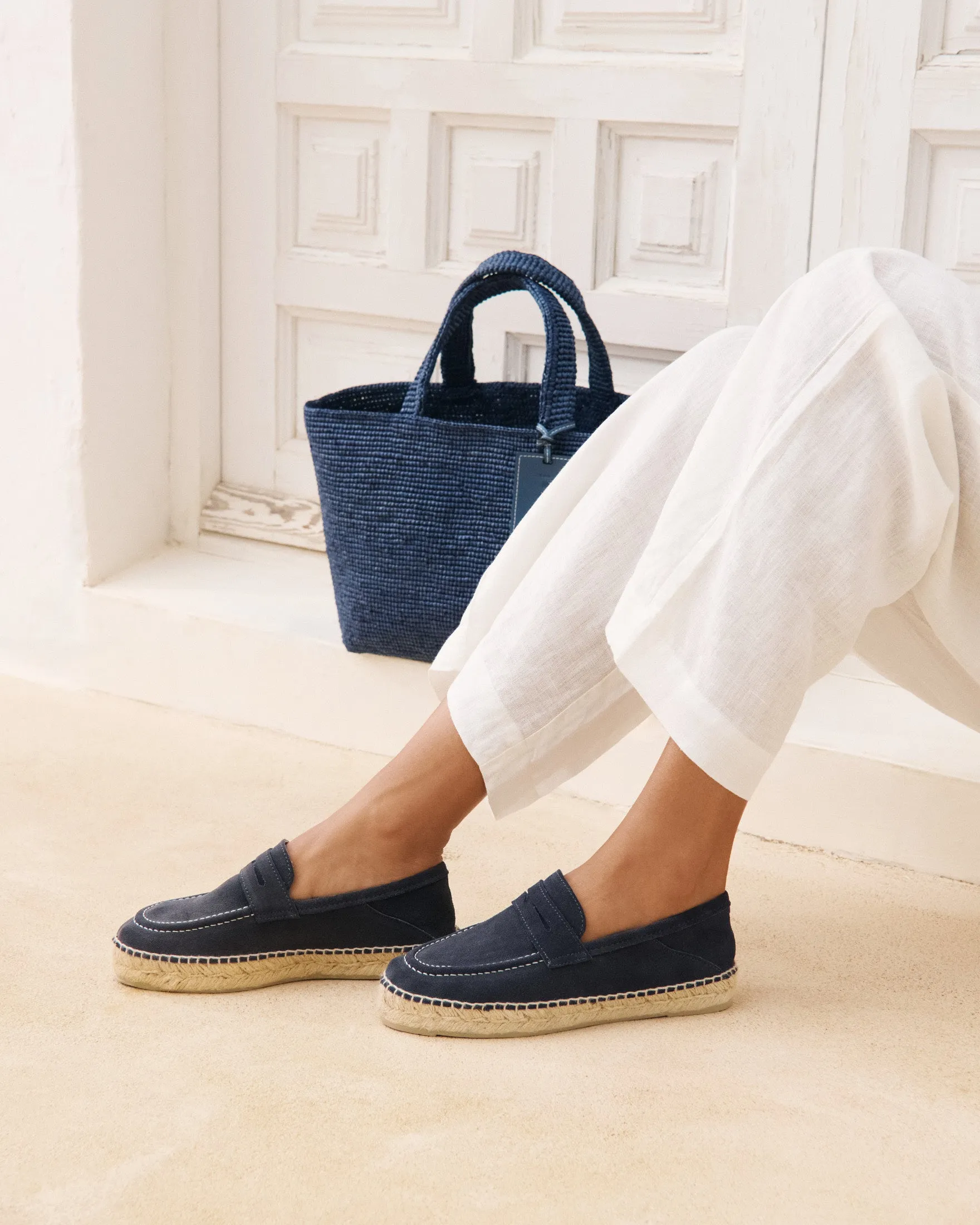 Suede Loafers Espadrilles - K15LW - Hamptons Patriot Blue