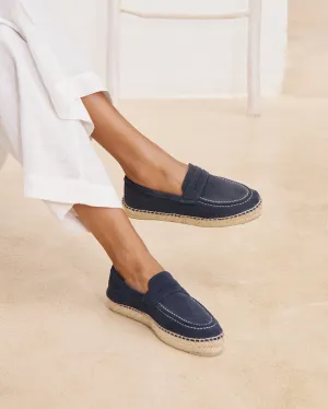 Suede Loafers Espadrilles - K15LW - Hamptons Patriot Blue