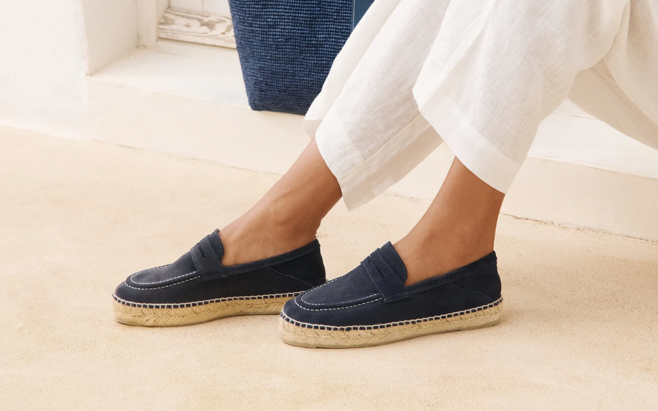 Suede Loafers Espadrilles - K15LW - Hamptons Patriot Blue