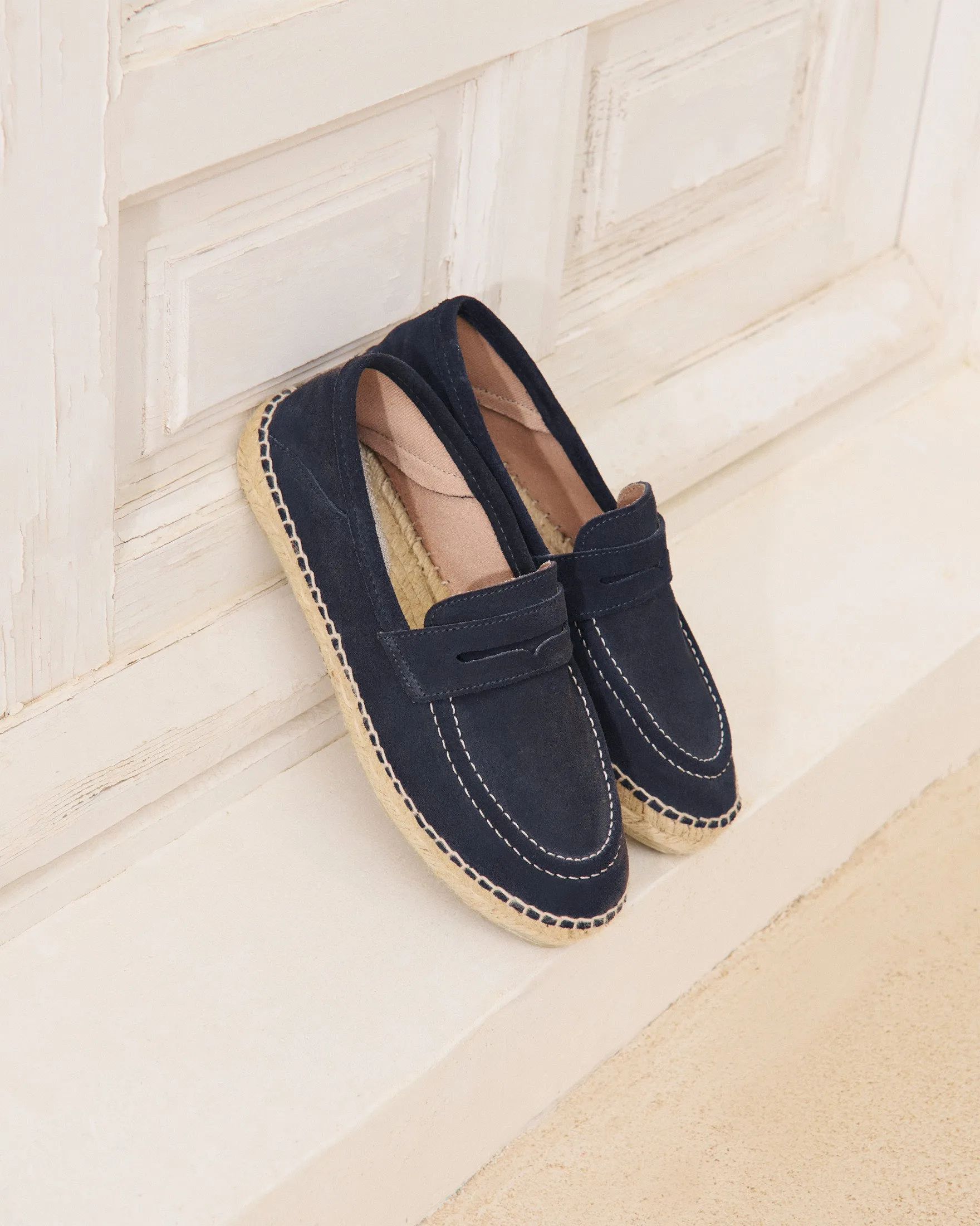 Suede Loafers Espadrilles - K15LW - Hamptons Patriot Blue