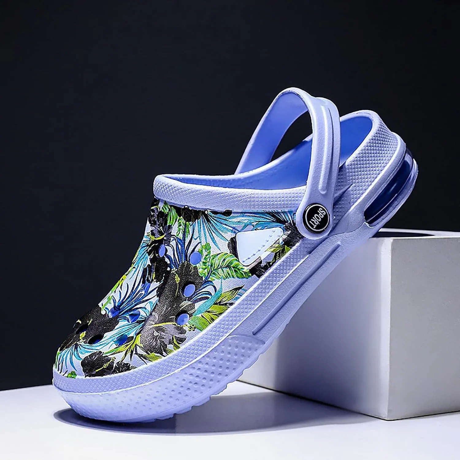 Sunporx Men's and Women's Garden Clogs Shoes with Arch Support Shock-Absorbing Sole Unisex Comfort Slip-on Sandals Beach Slippers