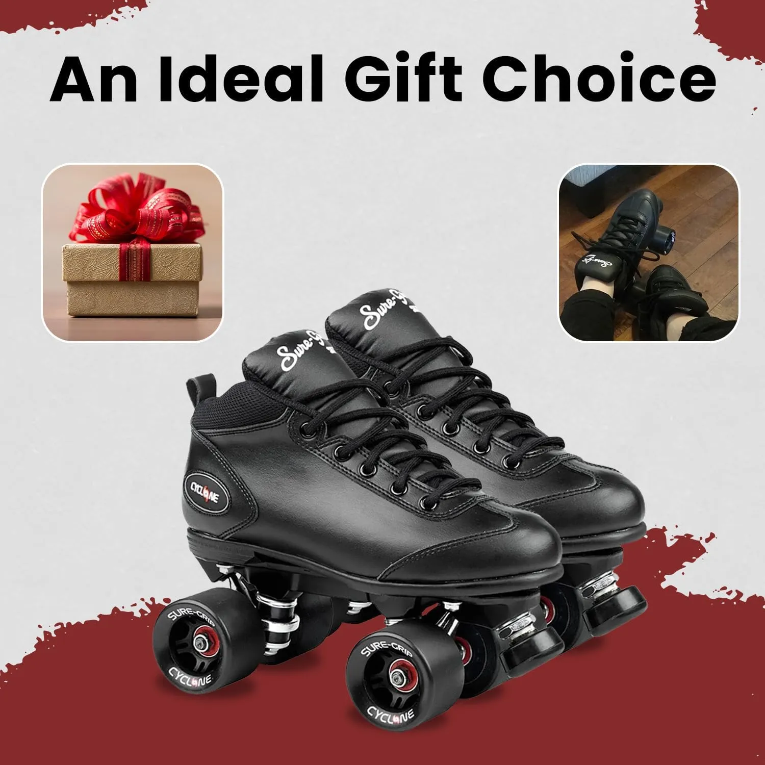 Sure-Grip Cyclone Roller Skate Black