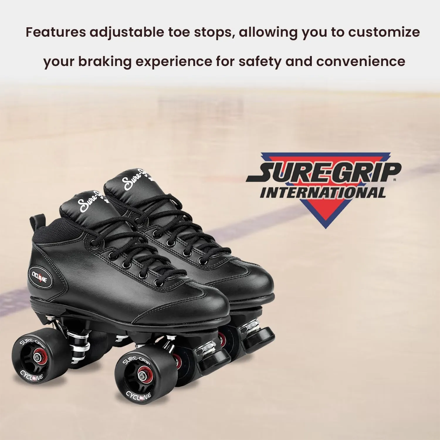 Sure-Grip Cyclone Roller Skate Black