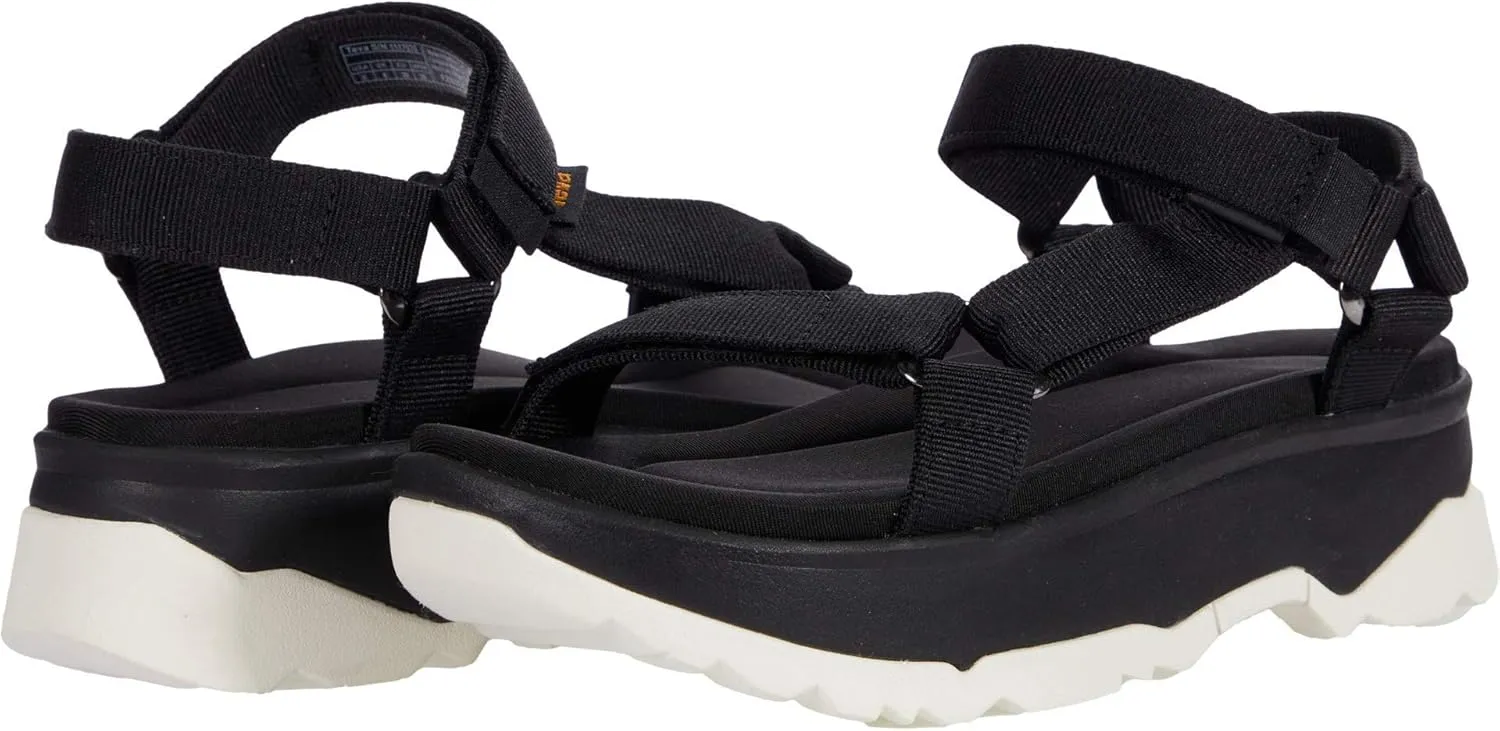 TEVA Women's Leisure and Sportwear Sandals, Black/White, 9.5