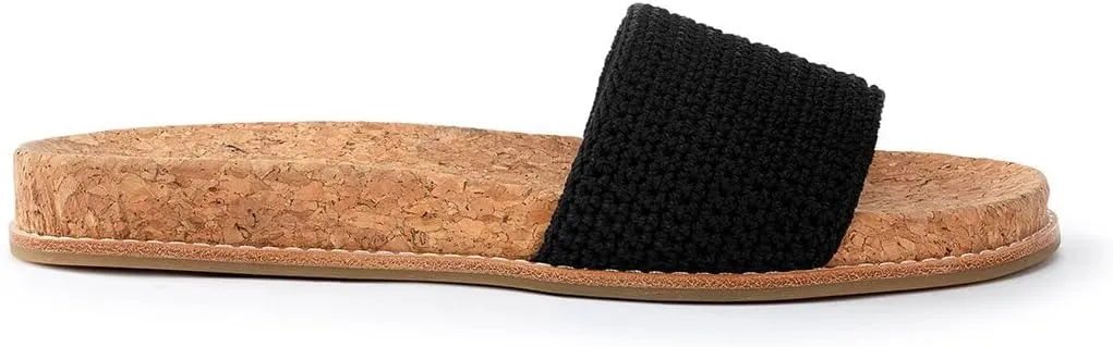 The Sak Women's Mendocino Slide Crochet, Slip On Sandals, Summer Open Toe Shoes