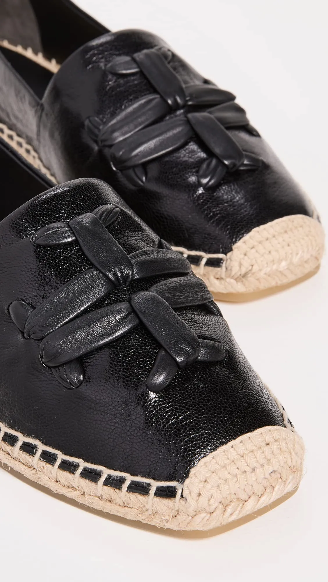 Tory Burch Women's Woven Double T Aline Espadrilles, Perfect Black/Perfect Black, 8 Medium US