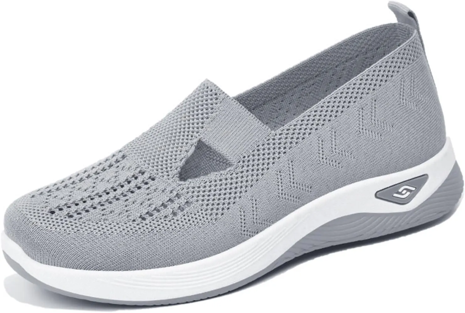TOSOFT Comfort Walking Shoes For Elderly Women Breathable Lightweight Knitted Flats Sneakers Women's Summer Shoes Slip On