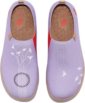 UIN Women's Slip Ons Lightweight Sneaker Walking Casual Knit Loafers Comfortable Art Painted Travel Shoes Toledo The Flying Melody (8.5)