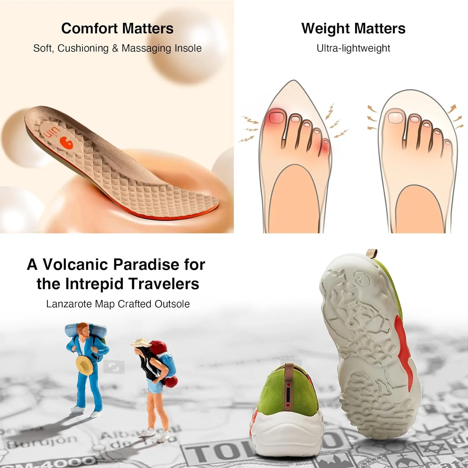 UIN Women's Walking Travel Shoes Casual Slip On Loafers Lightweight Art Painted Fashion Sneaker Toledo ⅩⅢ
