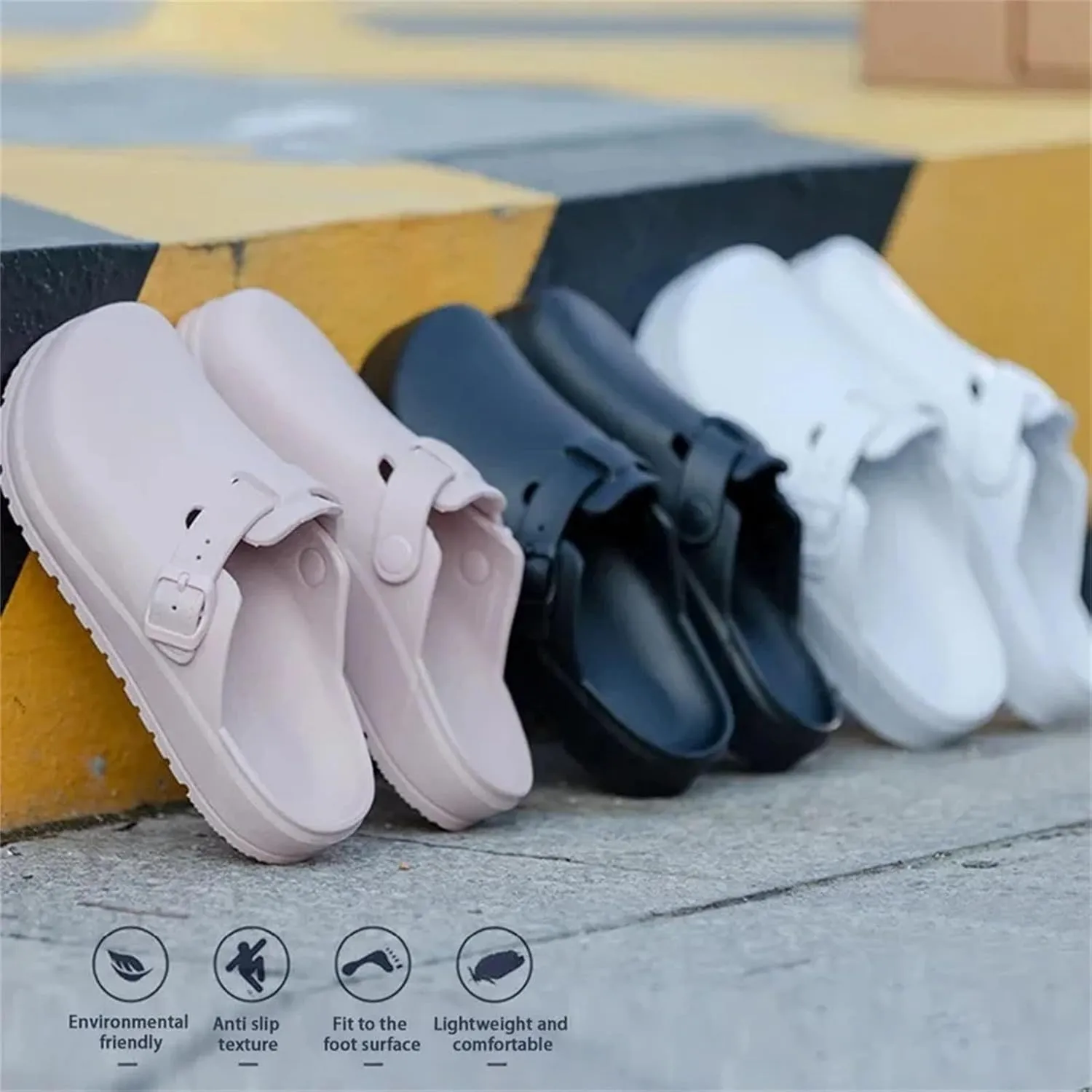 Unisex Anti-Slip Clogs - Comfortable Outdoor Beach Sandals with Arch Support