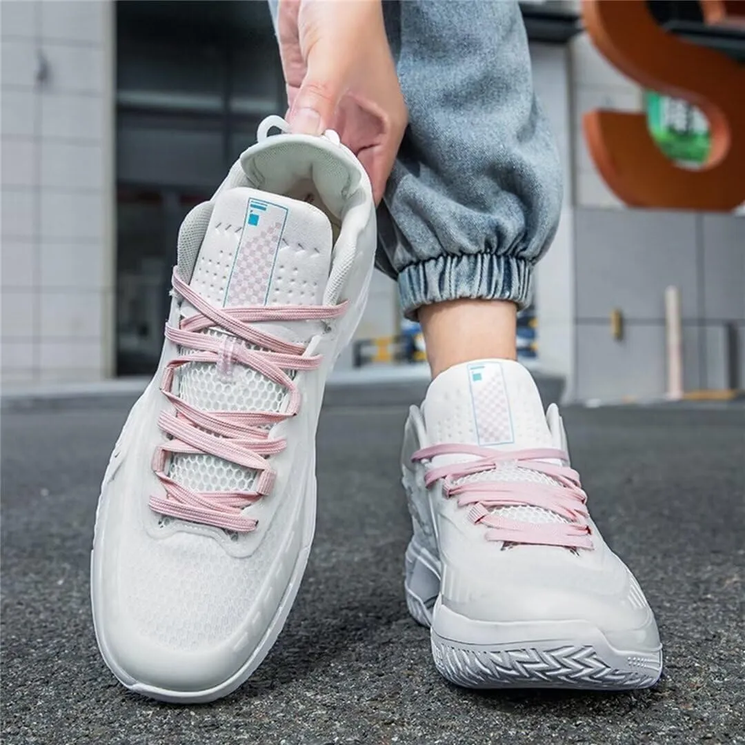 Unisex Basketball Shoes Breathable Lightweight Non Slip Rubber Sole Fashionable Sports Boots